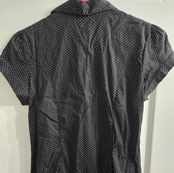 Dolled Up by FANG Button Up Tunic Top Career Retro Y2K Sz Large EUC - Picture 5 of 6